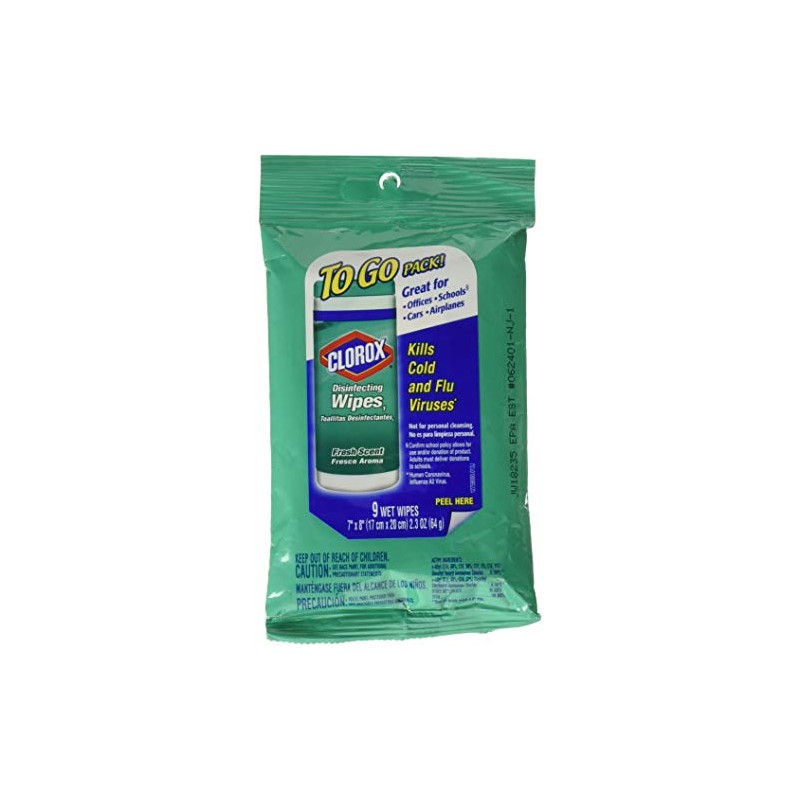 Clorox Disinfecting Wipes to Go Pack, Fresh Scent 9 ct