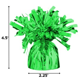 Green Foil Balloon Weight (4.5" x 2.25") 1 Count, Adorable Party Essential For Parties & Events