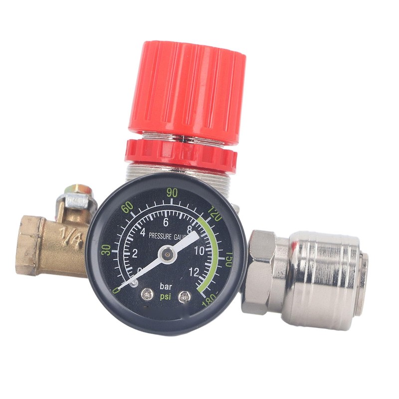 4-Way Air Compressor Pressure Regulator Kit 0-180 PSI with -