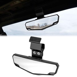 WeiSen 10.5"x3.0" Center Rear View Mirror, Adjustable Super Wide Convex Mirror Compatible with Polaris Ranger 570 900 XP 1000 Crew 2015-2025 & Fit Can Am Defender HD5/7/8/9/10/Max 2016-2024