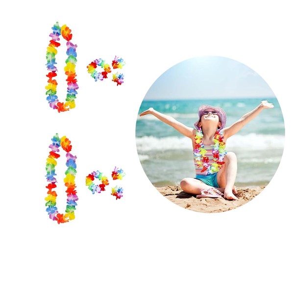 FunnAura 8PCS Hawaiian Party Decorations Garland Set, Hawaiian Fancy Dress