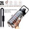 Botella de Agua Deportiva 2L para Gimnasio con Funda y