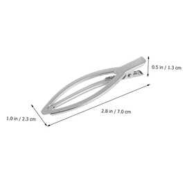 WOONEKY Fashionable Duckbill Hair Clips 100 Pcs Geometric Stainless Steel Hairpin Leaf-shaped Barrettes for Women