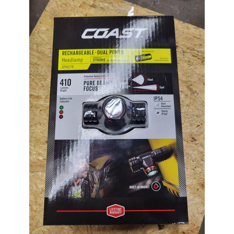 Coast XPH27R Headlamp Impact/Water Resistance Pro-Tek Charging Reflective Strap