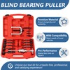 Bicos 16PCS Blind Inner Bearing Puller Slide Hammer Pilot Insert