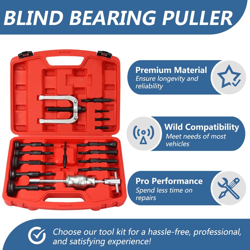 Bicos 16PCS Blind Inner Bearing Puller Slide Hammer Pilot Insert