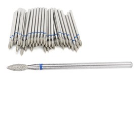 ZJchao 50 Brocas para Uñas Herramienta de Manicura Accesorio de Repuesto, Lijado Pulido Eliminación de Piel Muerta, Diámetro de Vástago de 2,35 MM, Esmeril (M-2,7 mm)