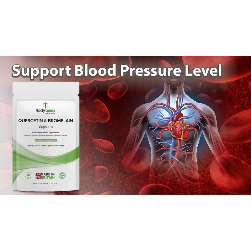 Bodygenix Quercetin & Bromelain Capsules - Immune System Digestive Health