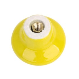 Mallofusa 32mm Cabinet Ceramic Round Pull Knobs for Drawer Dresser Kitchen Wardrobe Handles 10 PCS Yellow