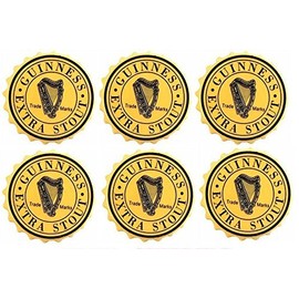 Guinness Extra Stout Rubber Bar Coasters Spill Mats set of 6