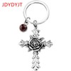 YJT January Birthstone Charms for Bracelet Necklace Jewelry Making Silver