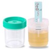 Specimen Collection Cups with Tight Screw Lids, 2 Pack Leak-Proof