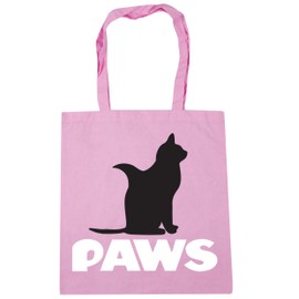 Hippowarehouse Paws Cat Shark Tote Shopping Gym Beach Bag 42cm x38cm, 10 litres