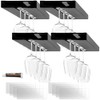 XGIDXFZ 4Pcs Wine Glass Holder Stemware Rack Hanger - Wall
