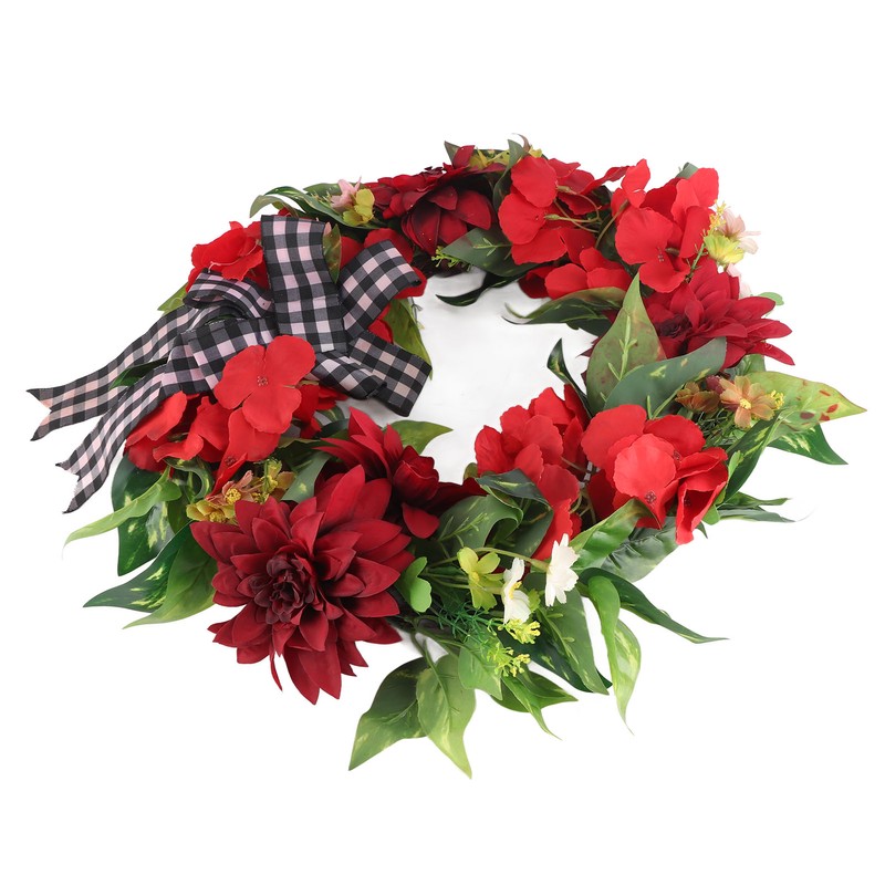 Artificial Garland Red Geranium Garland Spring Summer Front Door Wall