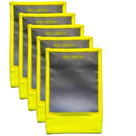 KD-TECH Pushchair Reflectors Set of 5 with Velcro Fastener for Maximum Visibility Safety Reflectors Buggy (Green/Silver)