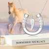 YAFEINI Horseshoe Necklace with Angel Wings Sterling Silver Pendant Necklace