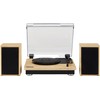Crosley CR6043A-NA Brio Bluetooth Turntable Shelf System with Included Speakers,