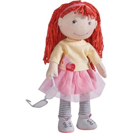 HABA Ava Doll, 30 cm Doll with Glasses, Rag Doll for Children from 18 Months