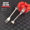 2-in-1 Watermelon Fork Slicer Fruit Cutter, Watermelon Slicer Cutter,Stainless Steel