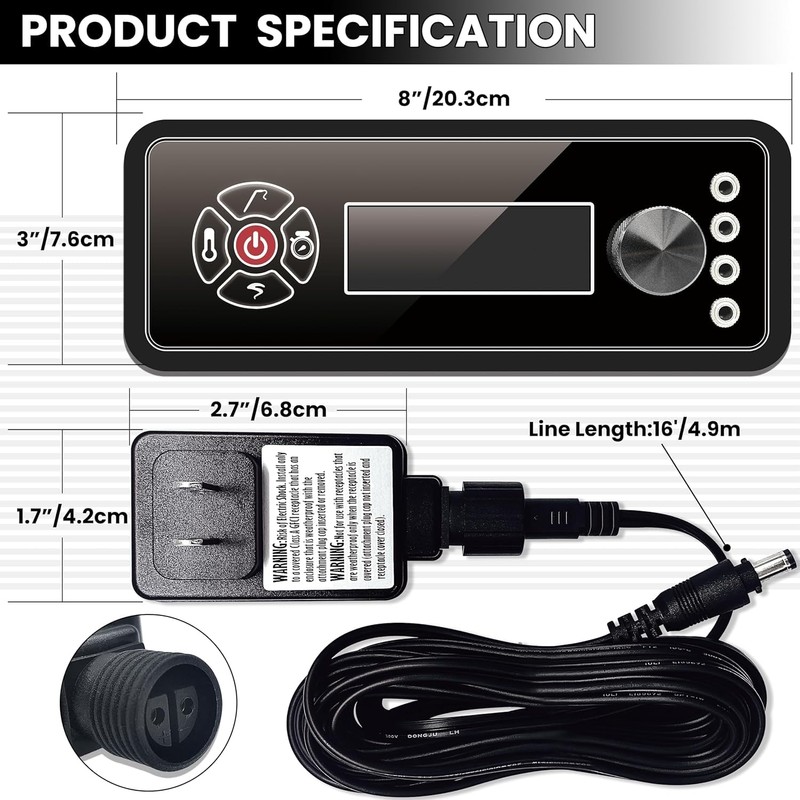 Upgraded Replacement Non-WiFi Controller/Control Board Kit for Masterbuilt Gravity Series