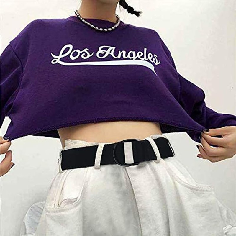 Alphyly Neries Canvas Belt, Cloth Belt Double D-ring Belt, Canvas
