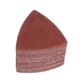 HARFINGTON 60pcs Triangular Hook & Loop Sandpapers 80 Grits 3-1/8" Aluminum Oxide Sanding Pads Random Orbital Mouse Detail Sander Papers Oscillating Multi Tool Sheets