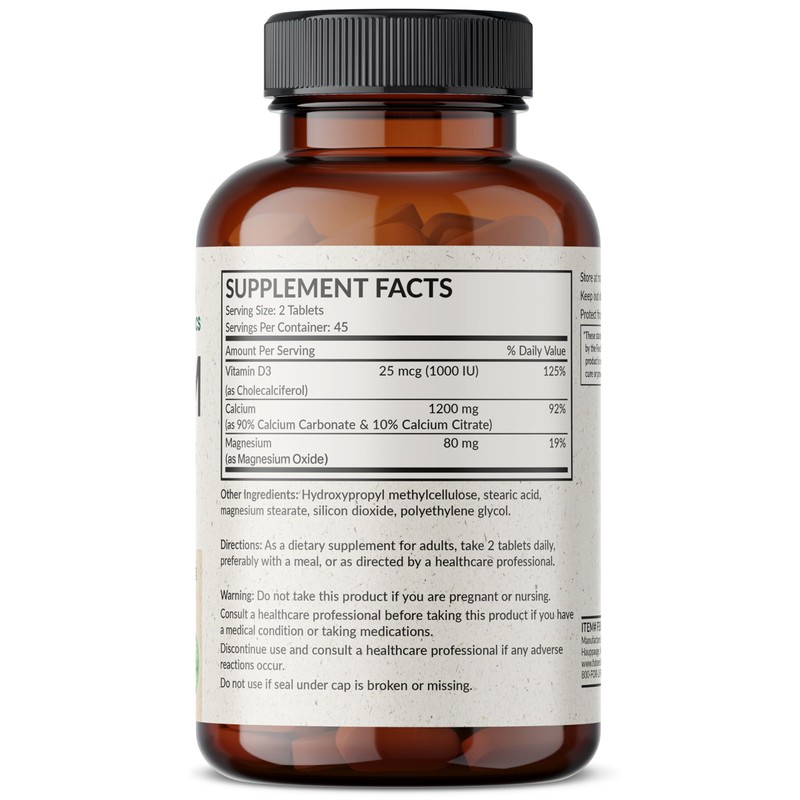 Futurebiotics Calcium 1200 MG Per Serving Sustained Release with Vitamin