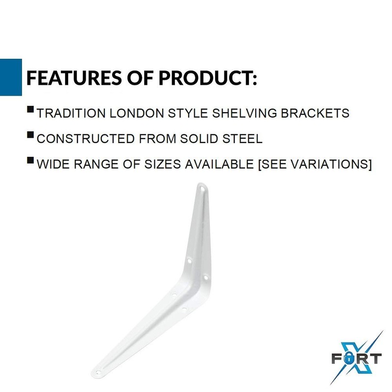 XFORT® London Shelf Brackets, Wall Mounted Shelve Brackets, Shelving Support