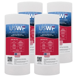 1 Micron 10 Inch x 4.5 Inch | 4-Pack Melt Blown Polypropylene Whole House Sediment Replacement Cartridge | Compatible with Pentek DGD-2501, Hydronix SDC-45-1001 | Made in the USA, US Water Filters