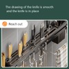 CYlovinho Wall Mounted Knife Holder, Stainless Steel Wall Mounted Multifunctional