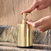 Stainless Steel Refillable Soap Dispenser - 15oz Bottle, Anti-Rust Gold,