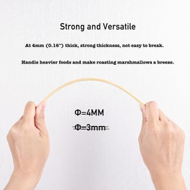 DESIOLE Natural Bamboo Skewers, 100Pcs 10Inch BBQ Sticks for Appetiser, Fruit, Cocktail, Kabob, Chocolate Fountain, Grilling, Barbecue, Kitchen, Crafting, Gardening and Party