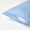 HOMESCAPES Percale Cushion Cover 40 x 80 cm, Blue, Cushion