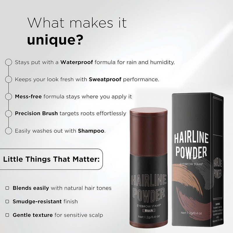 Hairline Shadow Powder,Hairline Powder Stick,Root Grooming Stick for Gray Hair