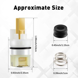 Honoson 8 Pieces Rp25513 Faucet Stem Assembly Replacement Repair Kit for Two Handle Faucet Cartridge Replacement Parts with Rp4993 Rubber Seat and Spring