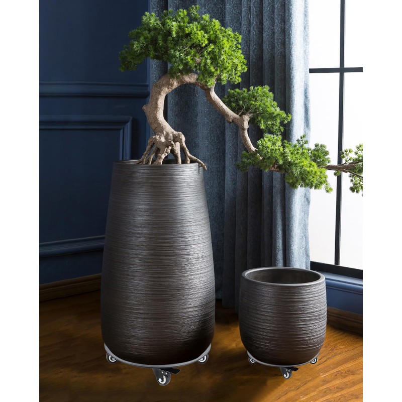 YUjieSTC Plant Stand with Wheels,3.0mm Thick Aluminum Alloy Plant Caddy