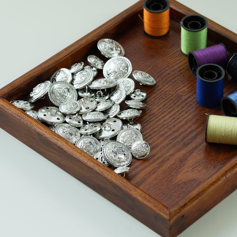 40 Pcs Vintage Silver Button, Metal Shank