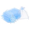 MECCANIXITY 50pcs Organza Bags 3x4 Inch Drawstring Favor Pouches Sheer