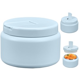 Reeple 13.5oz Kids Soup Thermo for Hot Food Vacuum Insulated Food Jar with Buckle Lid, Stainless Steel Wide Mouth Leak Proof Lunch Container for School Picnic Travel, Blue