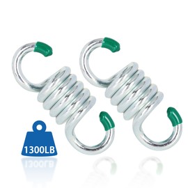 2Pack Premium Porch Swing Springs (Silver Small),1300lb Heavy Duty Springs, Rust Resistant Swing Springs, Spring for Swing Hammock Hanging Chair Spring for Hammock Spring,Porch Swings