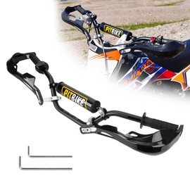 RUTU 7/8" Dirt Bike Handlebars with Aluminum Reinforced Motrocycle Handguards, Foam Chest Protection Pad, All-Round Protection for CRF YZF KXF KLX RMZ DRZ Pit Dirt Bike Motocross ATV Quad - Black
