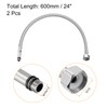 uxcell 24 Inch Long Faucet Supply Line Connector, 2pcs G1/2