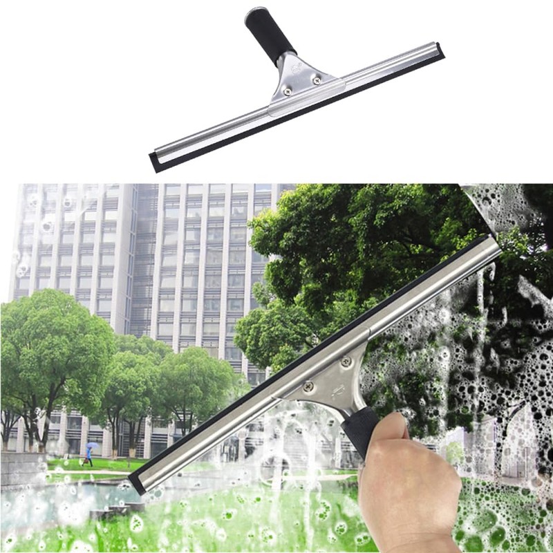 Healeved Limpiador De Ventanas Portátil De 40 Cm Con Escobilla