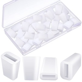 Saintrygo 36 Pieces Rubber Feet for Sink Grid Replacement Sink Rack White Rubber Wire Bumpers Protectors for Home Kitchen