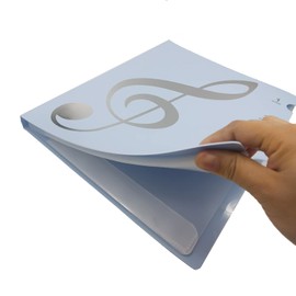 Sheet Music Folder Paper Document Organizer Rewritable Sheet Music Storage Holder File Portfolio for Choirs Student Music Teacher Musician (Blue)