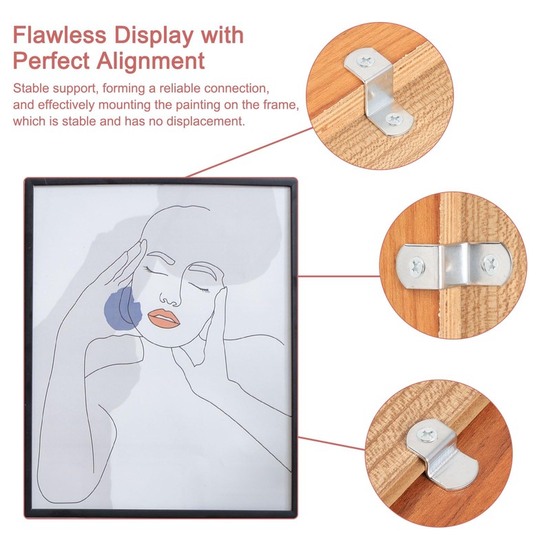 uxcell 25 Pcs 1/8" Offset Canvas Clips, Picture Framing Mirror