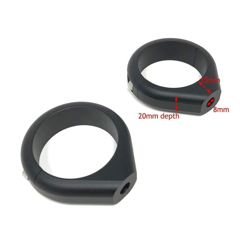 Alchemy Parts Motorcycle Indicator Relocator Clamp Fork 34/35 mm Black