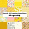 Decopatch Paper No. 709 Yellow Flowers 395 x 298 mm