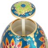 Toothpick Holder Retro Metal Peacock Egg Shape Portable Multifunctional Storage